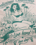 Women's sleeveless Graphic T-Shirt - 'Love Slow' - Delicious California