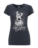 Women's Vintage Washed Graphic T-shirt - '100% Pure' - Delicious California
