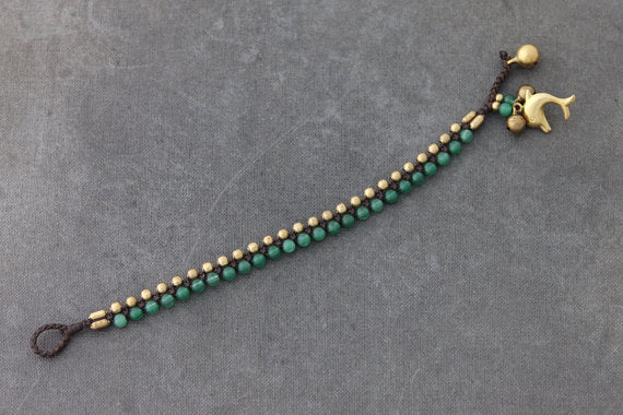 Jade Petite Macrame 2 Row Woven Bracelet - Delicious California