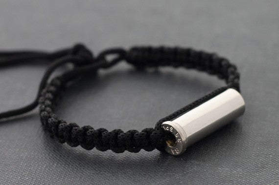 Nylon cord bracelet with silver bullet (Unisex) - Delicious California