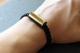 Nylon cord Bracelet with Brass Bullet 38 special (Unisex) - Delicious California