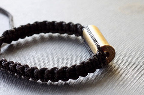 Nylon cord Bracelet with Brass Bullet 38 special (Unisex)