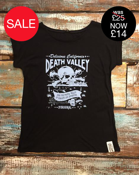 Death Valley - Women's Bamboo Rolled Sleeve T-Shirt - Delicious California