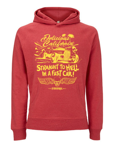 Unisex Hoody (100% Recycled) - Straight To Hell In A Fast Car!