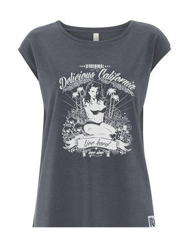 Women's Sleeveless Graphic T-Shirt - 'Love Slow'