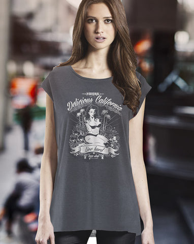Women's Sleeveless Graphic T-Shirt - 'Love Slow'