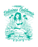 Women's sleeveless Graphic T-Shirt - 'Love Slow' - Delicious California