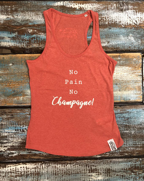 Yoga Vest - 'No Pain No Champagne!' - Delicious California