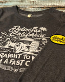 Sweatshirt (100% Recycled) - Straight To Hell In A Fast Car! - Delicious California