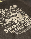Sweatshirt (100% Recycled) - Straight To Hell In A Fast Car! - Delicious California