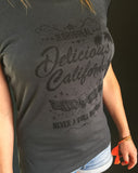 Delicious California Logo - Women's Bamboo T-Shirt - Delicious California