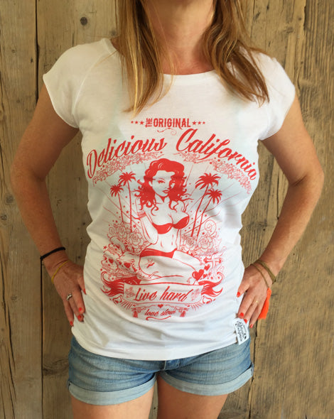 'Love Slow' Design - Women's Bamboo T-Shirt - Delicious California